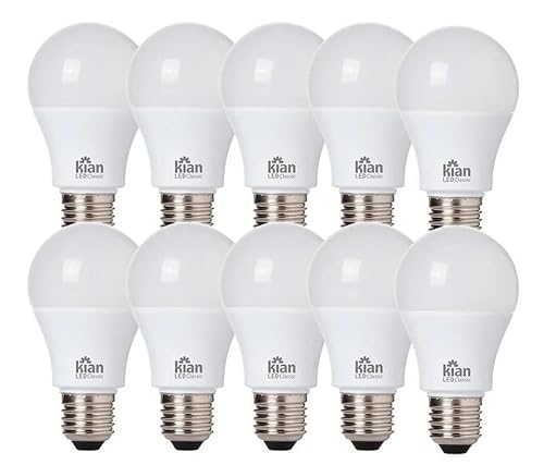 Kit com 10 Lâmpadas Led E27 9w Bivolt Branca Fria 6500k Ou Amarela Quente 3000k Casa E Comercio (Bra