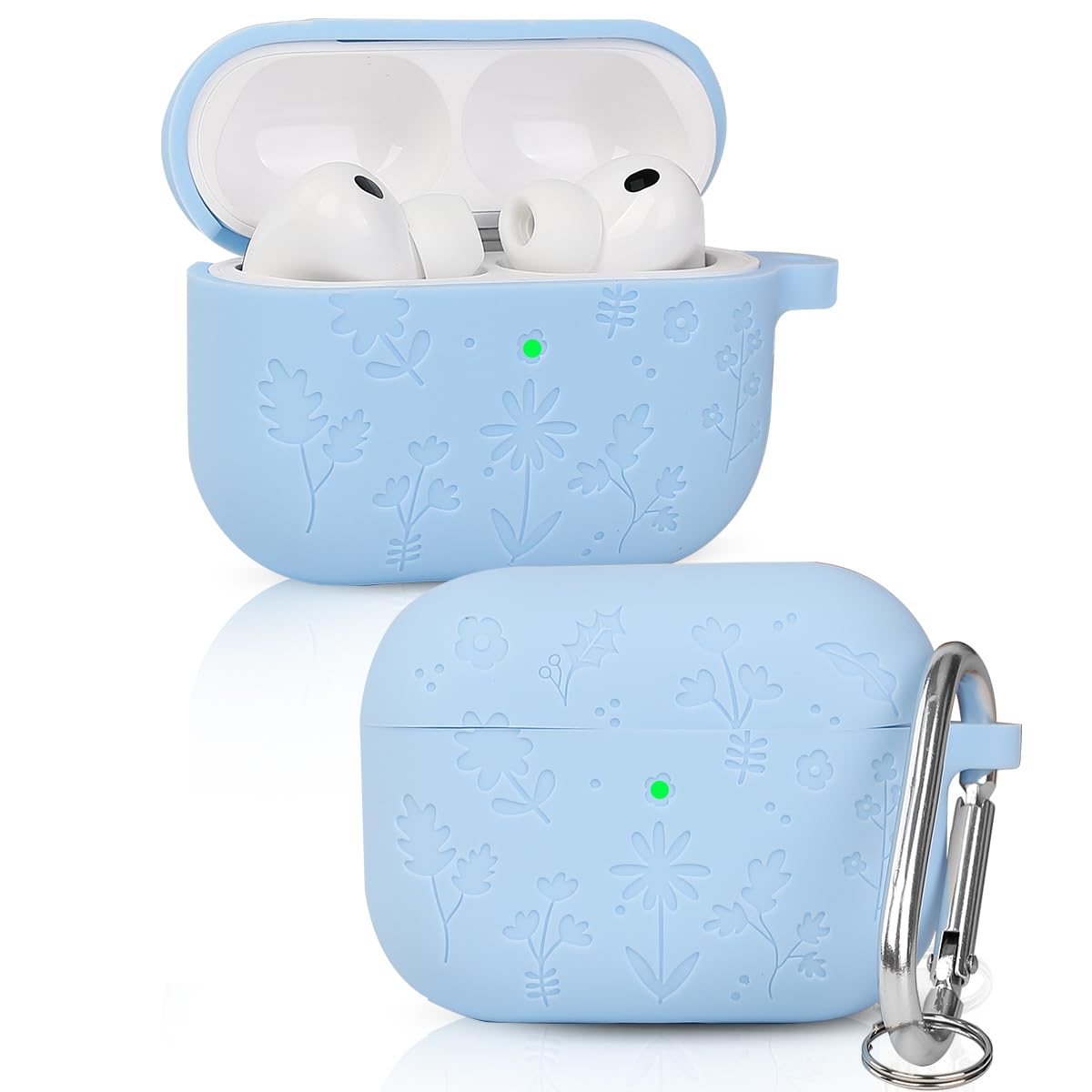 Amazon | AirPods Pro 3用ケース | 花柄ソフトシリコンカバー
