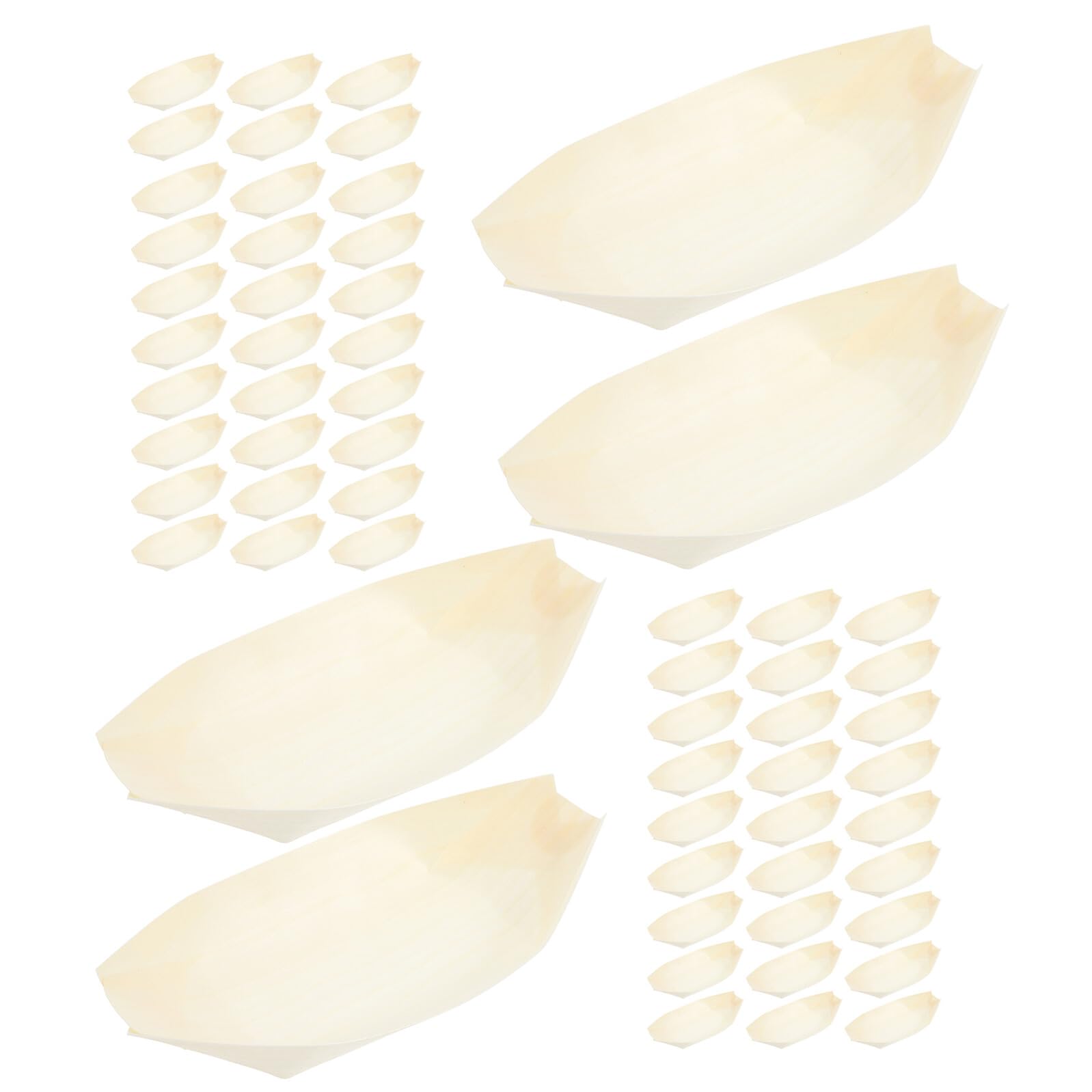 Plateaux jetables en bois pour présentation alimentaire sans plastique
