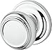 Baldwin PS.TRA.TRR Traditional Passage Knobset with Traditional Round Rose, Polished Chrome