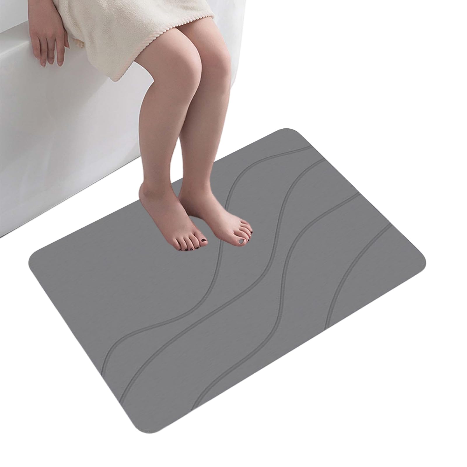 Tapete de baño contra suelos mojados con absorción de 16 x 24 pulgadas