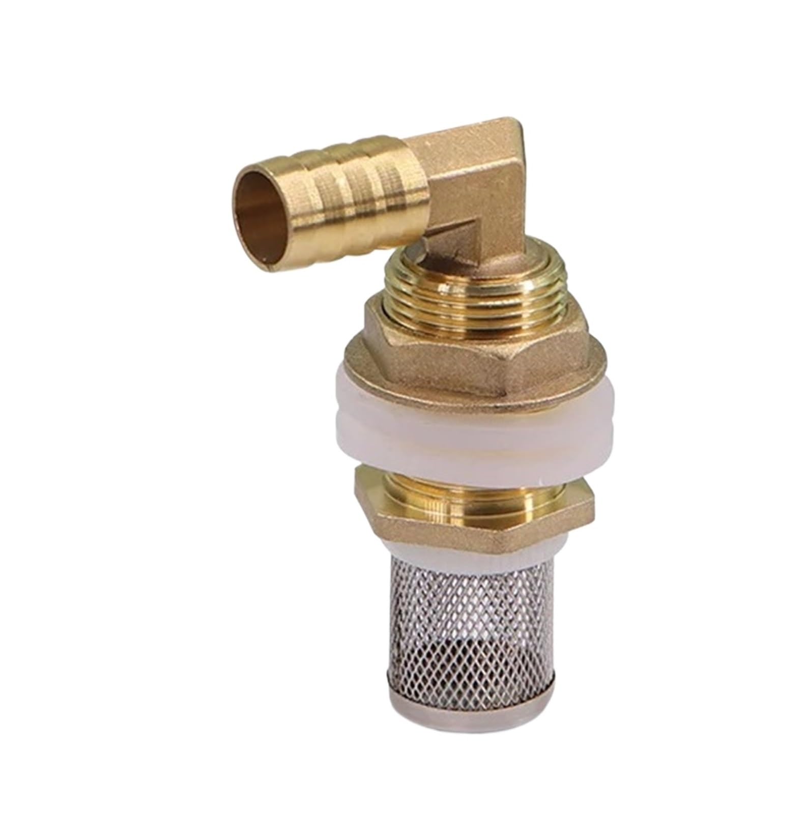 Adapter Filtra Z Mosiężną Końcówką Do Węża | 1 szt. 1/2 "3/4" mosiężne złącze pagodowe z ekranem filtra ze stali nierdzewnej(Elbow with Filter,For 14mm Tubing)