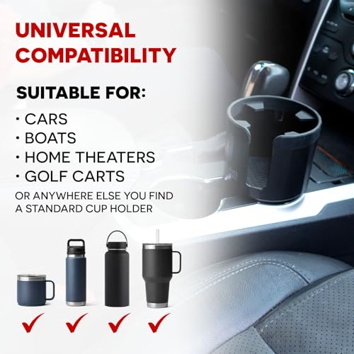 Portavasos Universal Ajustable para Vehículo Negro miniatura 4