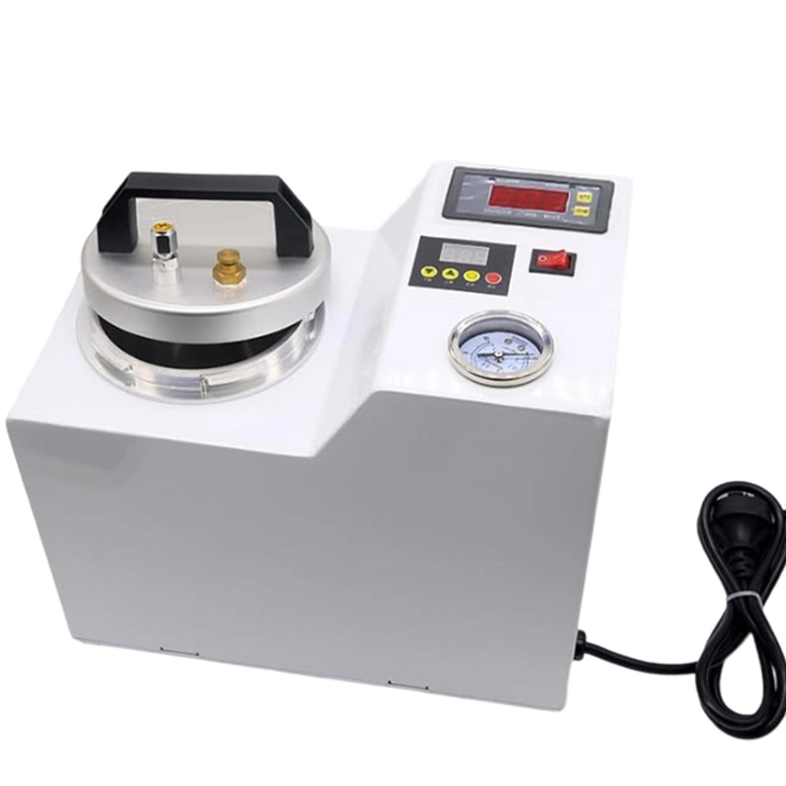 Máquina polimerizadora de presión digital para laboratorio dental, olla de presión portátil de reparación instantánea para polimerización, diseño eficiente y compacto