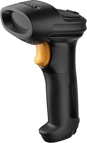 Inateck Escáner de código de barras 2D, escáner de código QR inalámbrico Bluetooth con aplicación AI y SDK, duración de la batería de 180 días,