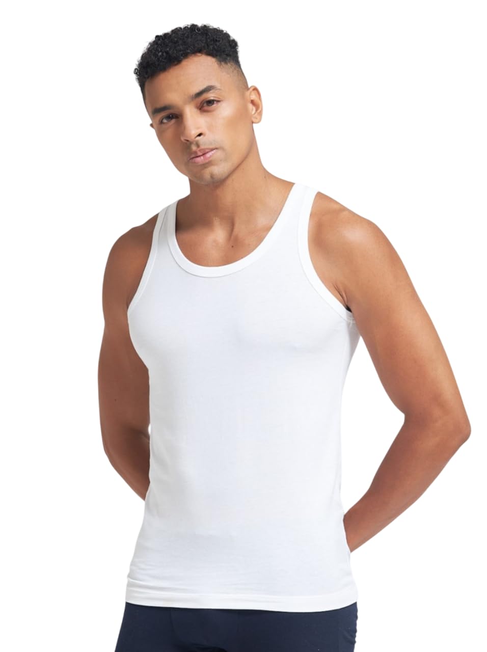 tessuti Pack of 2 Men's Super Combed Cotton Round Neck Sleeveless Regular Fit Vest with Extended Length for Easy Tuck | Comfortable and Soft Vest for Men and Boys-picture-39