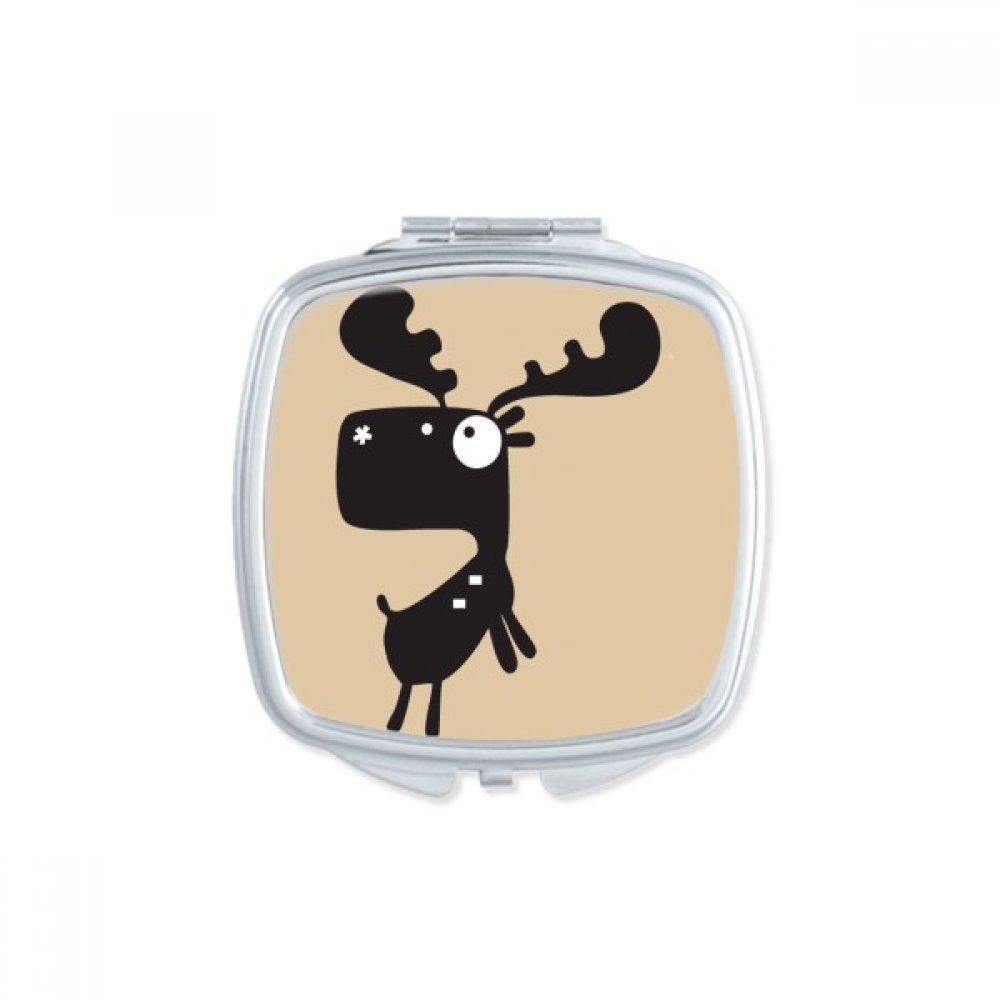 Miroir portable mignon avec faon pour des retouches beauté en voyage