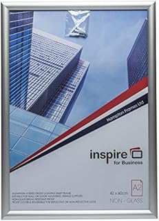 Hampton Frames SNAP Poster Certificate Photo Display Snap Frame Silver A2 (42x59cm) SNAPA2S