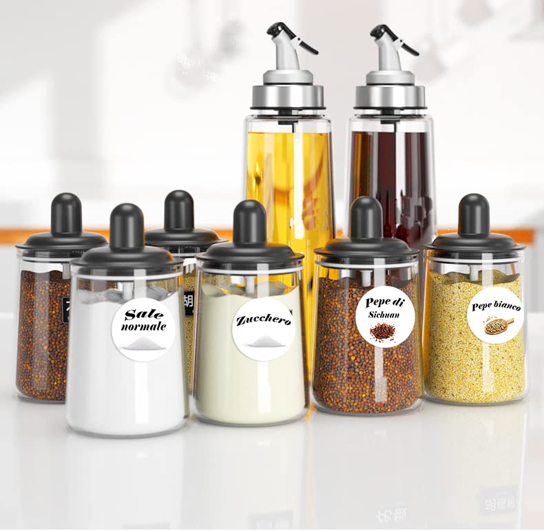 Etichette Autoadesive Trasparenti Con Bordo Dorato - 162 Pezzi Rimovibili, Per Organizzare Cucina E Casa - Foto 10