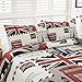 Moderno Vintage Juego de Cama País Sello África Francia Nueva York Torre...