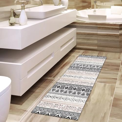 Alfombra antideslizante lavable bohemia para pasillo seguro 4