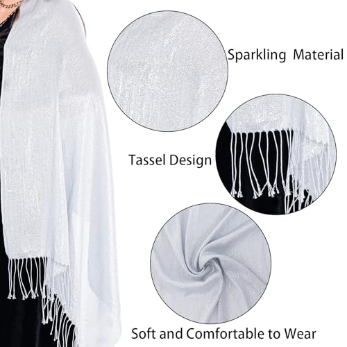 Women's Pashmina Shawls Wraps Scarf for Evening Dresses Bridal Bridesmaid Wedding Winter Large Warm Soft Silky Scarves4