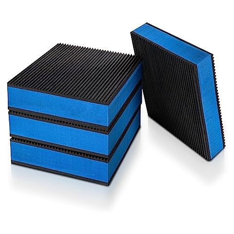 Fstop Labs 4 Pack Anti Vibration Pads 4'' X 4'' X 7/8" Heavy Duty EVA Anti Vibration Washing Machine Support, Vibration Damping Pads for Air Compressor, Washing Machine, Treadmill, HVAC Cover