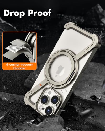 Coque antichoc iPhone 16 Pro Max titane béquille aluminium - 7