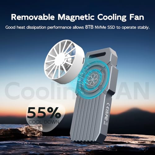 Image of MAIWO 40Gbps Thunderbolt 4 M.2 NVMe SSD Enclosure for M1 M2 Pro /Max, Compatible with Thunderbolt 4 /3 USB4 /3.2 /3.1 /3.0 /2.0, 8TB Capacity, Support 2280 M&B+M-Key, Tool Free