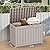 ROJIK Outdoor Storage Housing Deck Box - Waterproof Patio Furniture, Garden Tools, Cushions, Pool Accessories Storage Bench with Lockable Lid and Side Handles (Cappuccino, 45 Gal)
