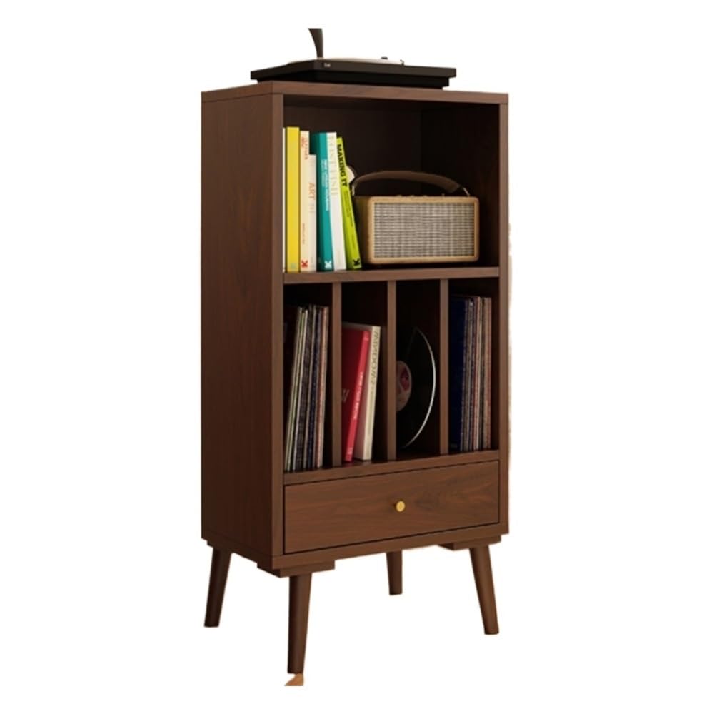CHENGAIJIAN Cd Rack Solid wood vinyl record cabinet CD rack storage gramophone floor-standing small bookshelf magazine living room side