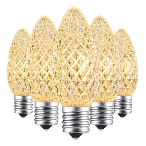 Brightown C9 LED bulbs in warm white