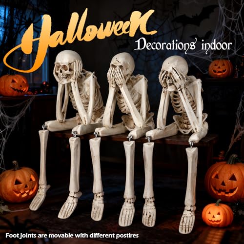 Figuras decorativas esqueleto Halloween 3 piezas miniatura 2