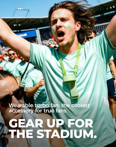 Image of Diveblues Portable Turbo Fan, 100 Speed Handheld Fan with Strong Airflow, Foldable 4 in 1 Personal Fan for Neck, Desk & Travel, USB-C Rechargeable, Lightweight for Summer, Concerts & Outdoor Use