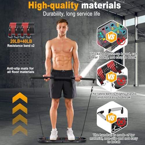 HOTWAVE-Portable-Exercise-Equipment-with-16-Gym-Accessories20-in-1-Push-Up-Board-FitnessResistance-Bands-with-Ab-Roller-WheelFull-Body-Workout-at-Home HOTWAVE Portable Exercise Equipment with 16 Gym Accessories20 in 1 Push Up Board FitnessResistance Bands with Ab Roller WheelFull Body Workout at Home