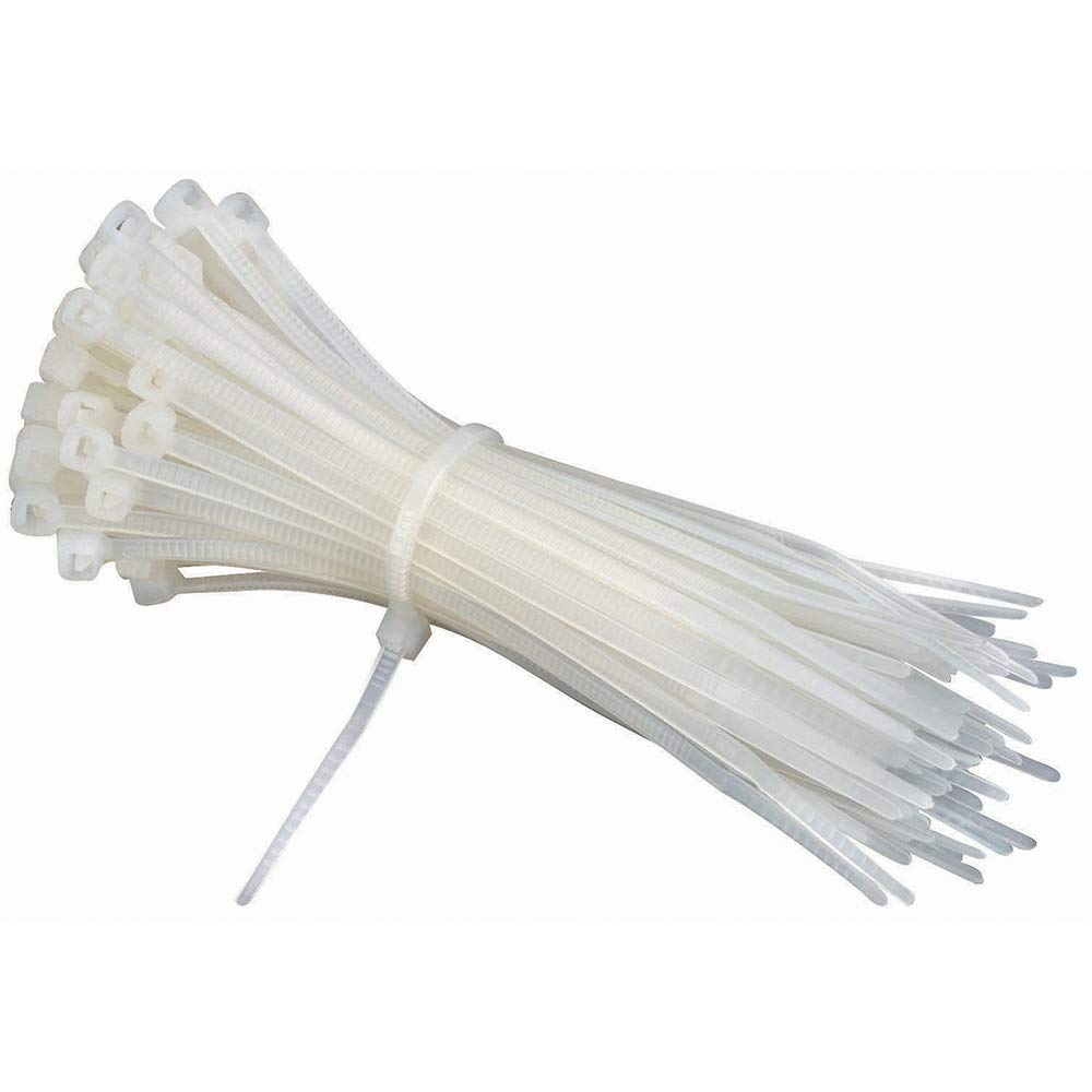 Ukcable-Ties Natural / White 50X Natural/White Cable Ties 200Mm X 4.8Mm Zip Tie Wraps Nylon Plastic