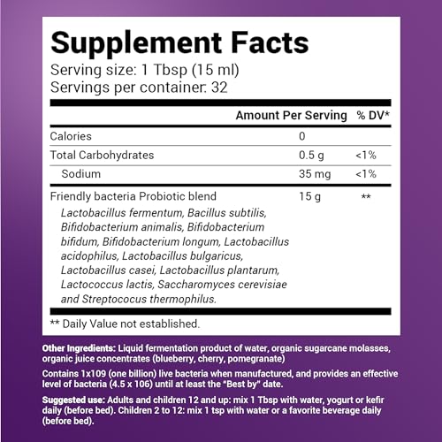 image for Dr. Berg Nutritionals Dr. Berg's Friendly Probiotic Liquid Supplement 