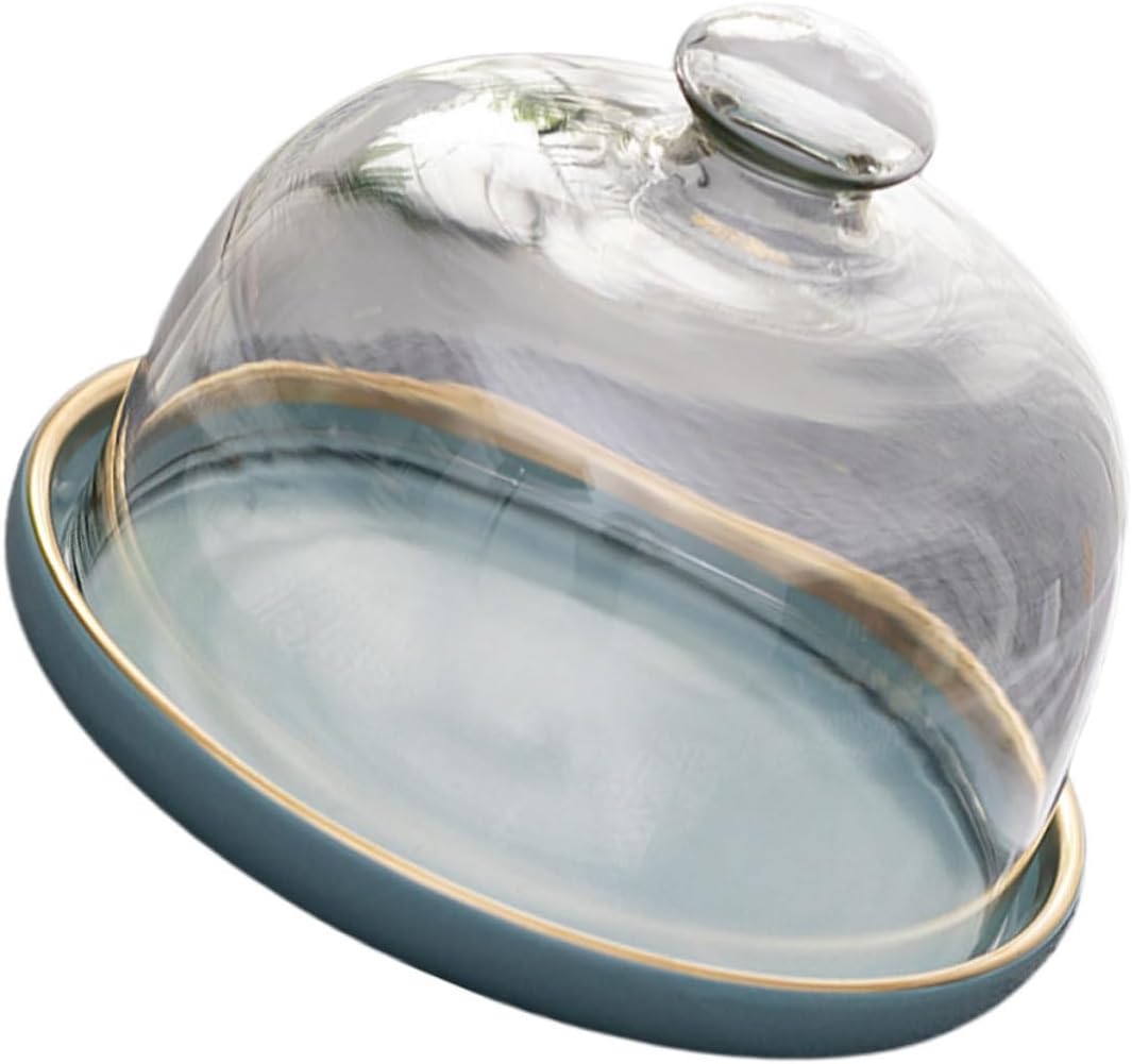 1Set Transparent Food Protective Cover with Tray Kitchen Accessory for Cake Snacks for BBQ Picnics and Parties Design to Keep Food Fresh