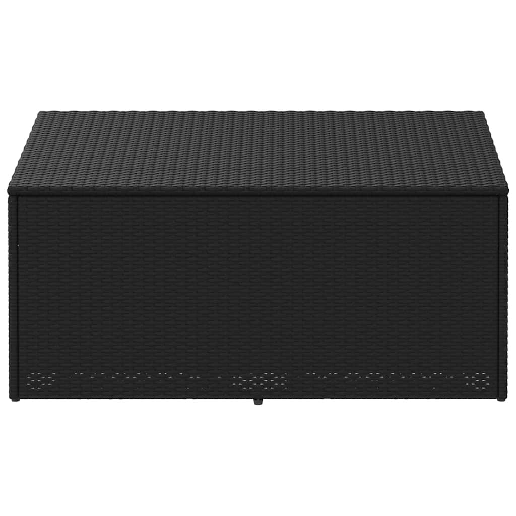 Cassapanca da giardino, 110 x 50 x 58 cm, in resina, intrecciato, per esterni, interni, giardino, balcone, terrazza