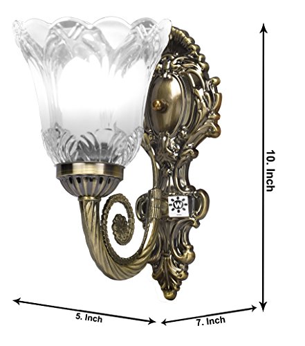 Image of WHITERAY Black Antique Designer Imported Wall Light Wall lamp for Bedroom, Living Room,Kitchen, Bars, malls, Besides The Bed, Balcony Home Decoration ((1107 (Single), Without Bulb))