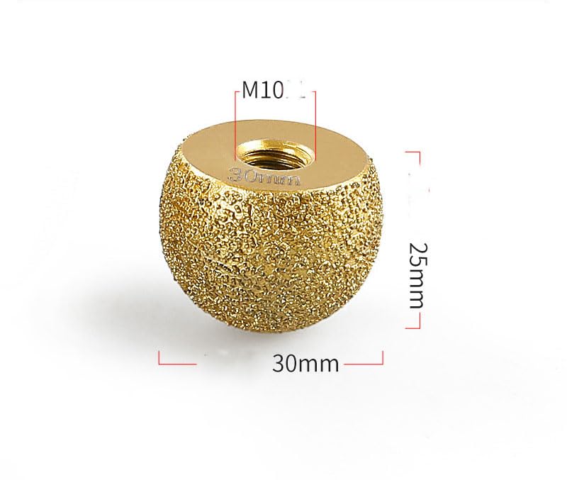 Lagnlnaoy Diamond Brazed Round Grinding Head Abrasive Tool for Internal Arc Grinding of Stones Engraving Tool Head Mushroom Head