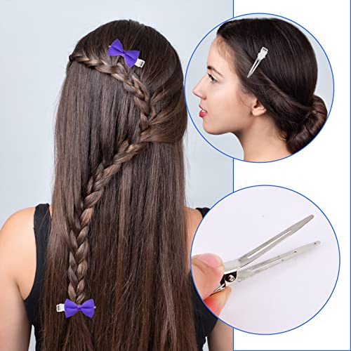 50 pinzas metal plata para cabello 1.75 pulg miniatura 5