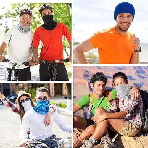 Image of SATINIOR Summer Neck Gaiter Mask Windproof Scarf UV Protection Balaclava Bandanas Breathable Outdoor for Men Women