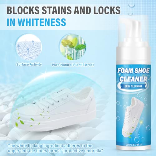 Shoe Cleaner,White Shoe Cleaner Kit,200ml Sneaker Cleaner,Suede Shoe Cleaner3