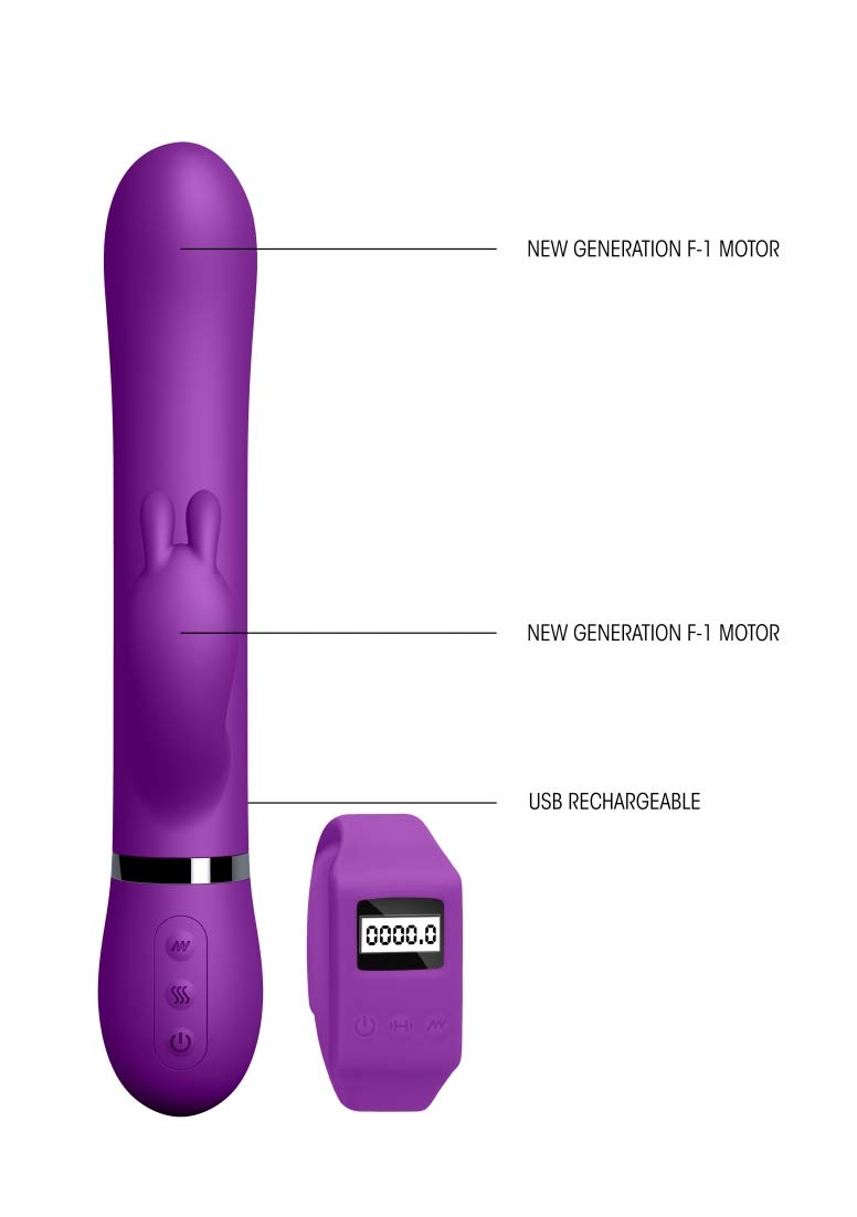 SEXERCISE Vibromasseur Rechargeable Télécommandé Kegel Rabbit Violet