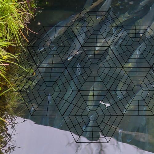 Malla para estanque combinable de PP, red protectora de 10 piezas hexagonales 6