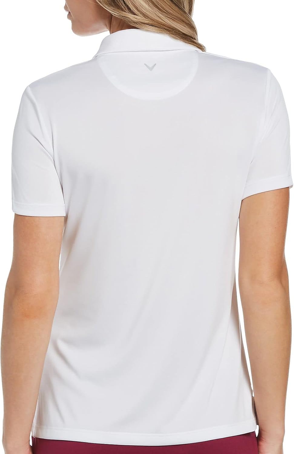 Callaway Womens Quarter Zip Short Sleeve Heather Golf Polo Shirt - Image 2