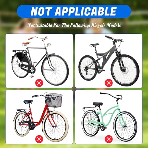Alaxciax Vorne Montierte Fahrradsitze, Mountainbike Sitz fahrradsitz Lenker Fußpedale Set Geeignet Für MTB Stadt Fahrräder Radfahren (Schwarz)