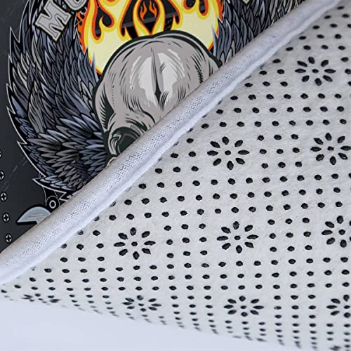 Badematten Set 3D 40x60 Skelett Halloween absorbierend 3-teiliges Flanell-Badezimmerteppich-Set maschinenwaschbare weich… – Bild 7