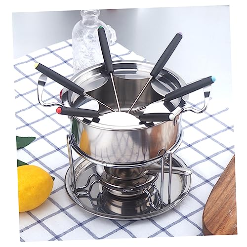 Ciieeo Stainless Steel Chocolate Melting Oven Melting Furnace Fondue Cups Fondue Set Accessories