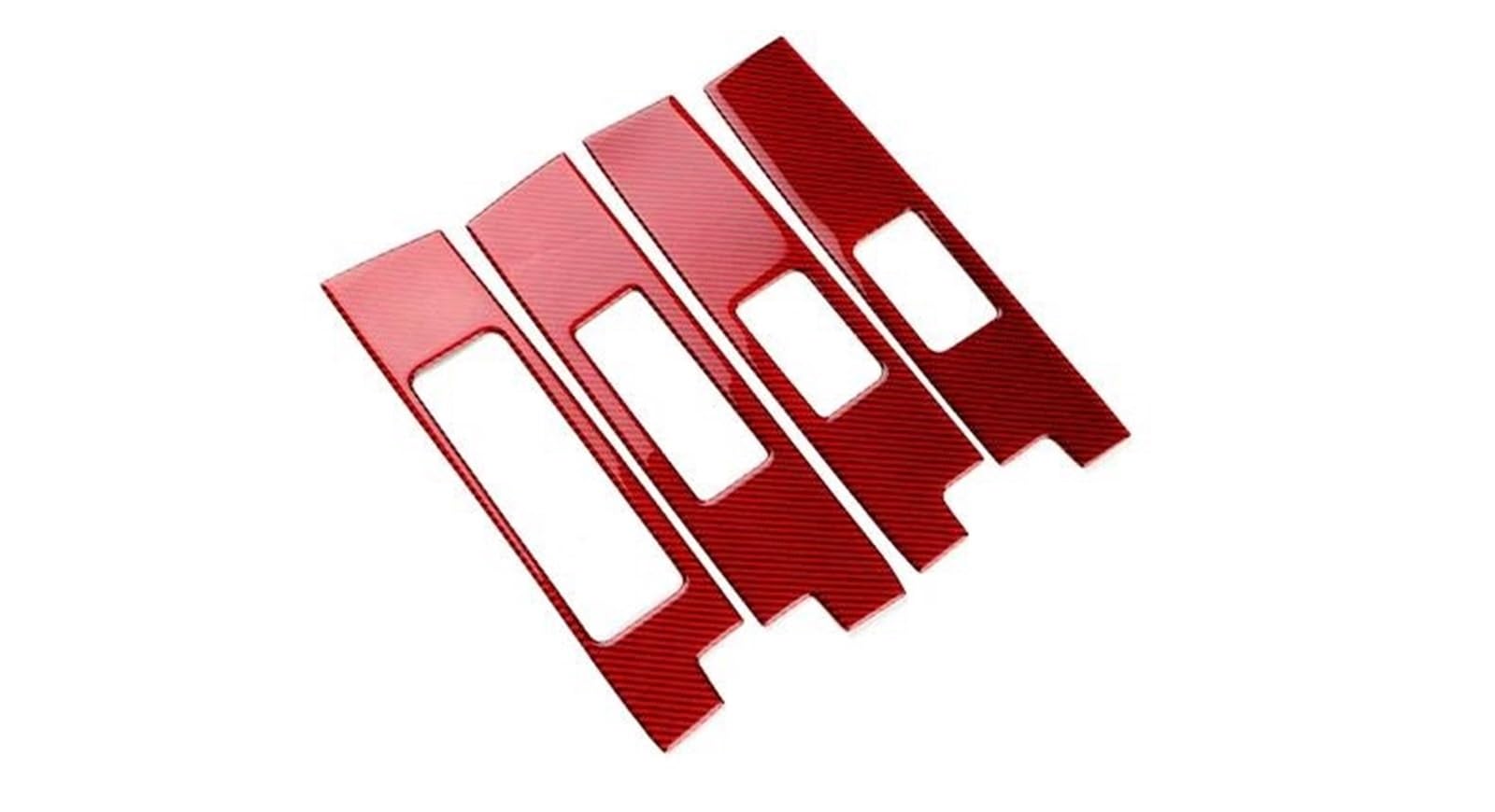 Ousduo Red Real Soft Carbon Fiber Sticker For Toyota For Tundra 2022 2023 2024 2025 Car Door Button Frame Interior Trim Lhd Interior Decal Trim