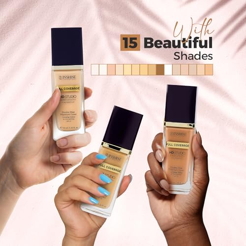 Image of INSHINE Matte HD Studio Full Coverage Cream Foundation For All Skin Types | Super Smooth Double Wear Maximum Cover SPF 25, 50Ml (801 Classic Ivory, 50 ml (Pack of 1))