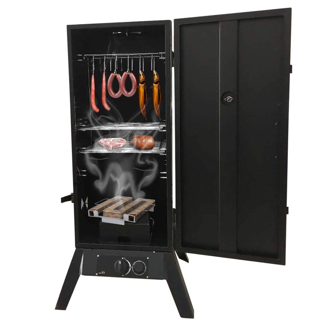 Kaltrauchgenerator Edelstahl 304，Sparbrand Kalträucherzeuger，5-20h Laufzeit，für Smoker Räucherofen Kugelgrill Gasgrill，22,5x21,5x4,5cm