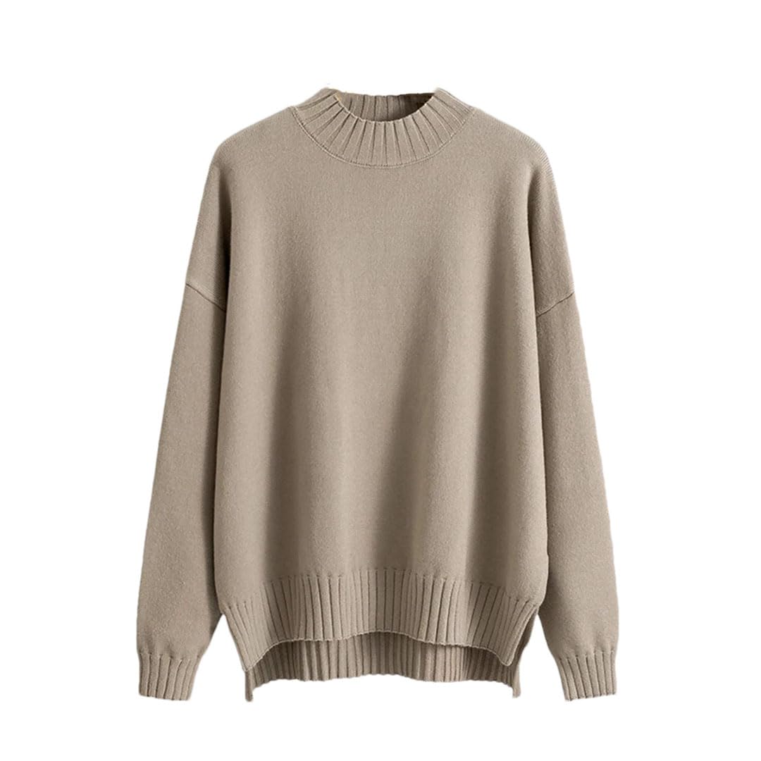 Vogrtcc Maglione da Donna Autunno Inverno Top Maglione Casual Ampio Lavorato A Maglia Oversize di Base