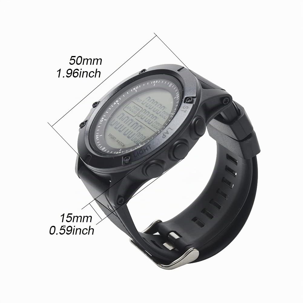Montre d'arbitre de football avec minuteur, minuteur, veilleuse et compte à rebours de football, chronomètre, jeu de match pour instructeur de sport, grand cadran lumineux, montre de sport (noir)