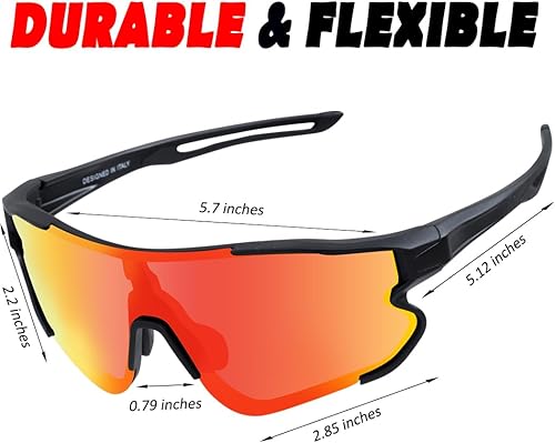 Miniatura 2 de ITSCOOL Gafas de sol deportivas polarizadas para hombres y mujeres, ligeras, para sóftbol, béisbol, pickleball, ciclismo, protección UV