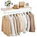 Produktbild SONGMICS Wandgarderobe, Garderobe, Wandregal mit Kleiderstange, Gesamtbelastbarkeit 35 kg, 28 x 109 x 13,2 cm, für Schlafzimmer, Ankleidezimmer, naturbeige-wolkenweiß HSR135W01