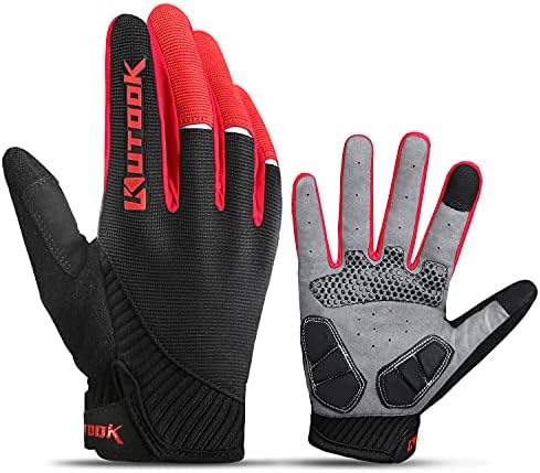 KUTOOK Mountain Bike Gloves, Gel Padded 