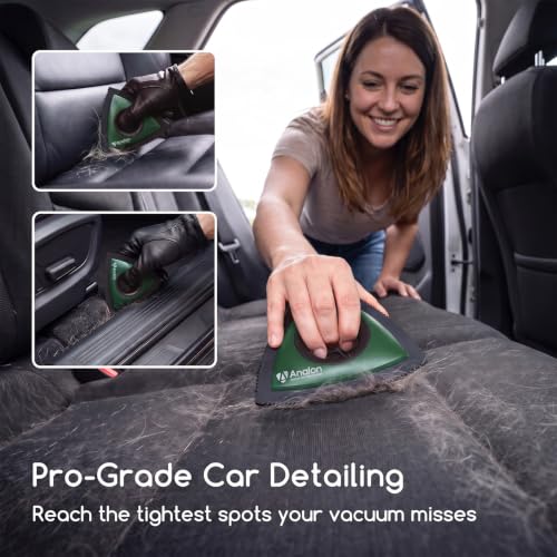 Image of Analan Mini Pet Hair Remover for Car Detailing Dog Hair Tool Brush(Green)