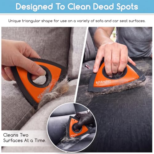 Image of Analan Mini Pet Hair Remover for Car Detailing Dog Hair Tool Brush(Orange)